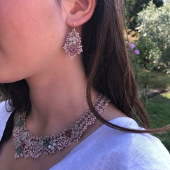 Boucles d'oreilles Frivolité Rose Trianon