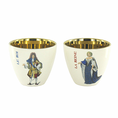 "A la Cour de Versailles" Set of 2 Tumblers - The King-The Queen