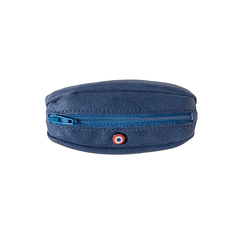 Porte-monnaie Charles - Cuir nubuck Mer Indigo - Larmorie