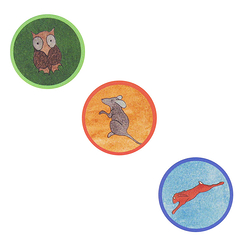 Set of 3 pin's Léopold Chauveau - Animals