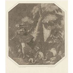 Nymph pursued by a satyr
