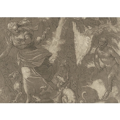 Nymph pursued by a satyr
