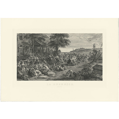Estampe Fête flamande ou kermesse - Pierre-Paul Rubens
