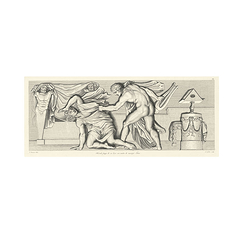 Hercule strikes his music master Linus with his lyre