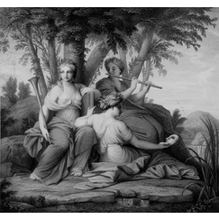 Les muses Clio, Euterpe et Thalie