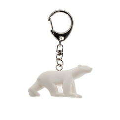Keychain White Bear Pompon