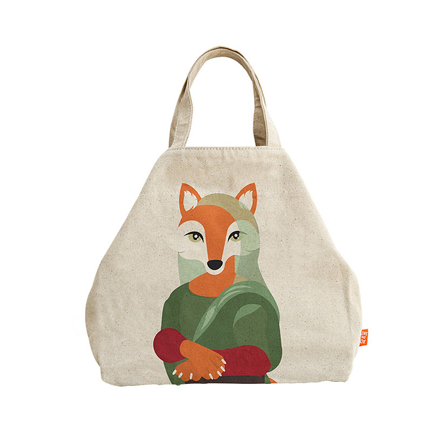 Tote Bag Mona Fox - Painted - Love this Fox