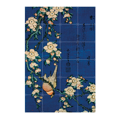 Décoration murale Hokusai - Bouvreuil et cerisier-pleureur - IXXI