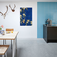 Décoration murale Hokusai - Bouvreuil et cerisier-pleureur - IXXI