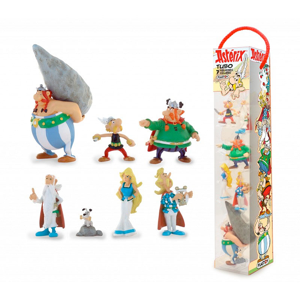 Tubo Astérix The Gallic village - 7 figurines