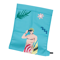 Toile de transat L'Esclave - A la plage ! Le Louvre by Antoine Corbineau