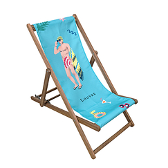 Toile de transat L'Esclave - A la plage ! Le Louvre by Antoine Corbineau