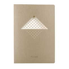 Notebook 14.7 X 20.6 cm "Louvre Pyramide - Champagne"