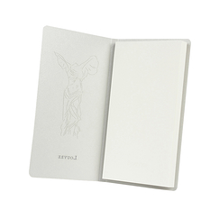 Small Notebook 8.5 x 15.7 cm "Victory of Samothrace - Louvre Silver"