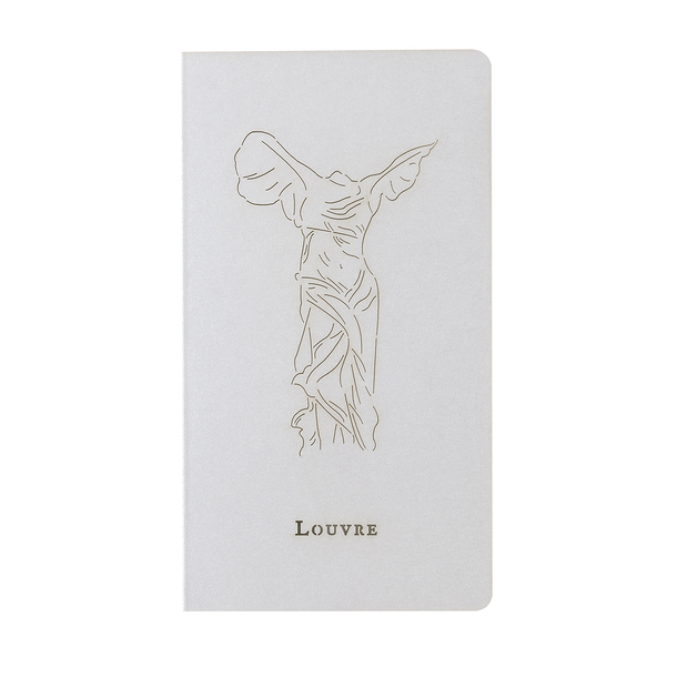 Small Notebook 8.5 x 15.7 cm "Victory of Samothrace - Louvre Silver"