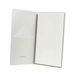 Small Notebook 8.5 x 15.7 cm "Louvre Pyramide - Silver"