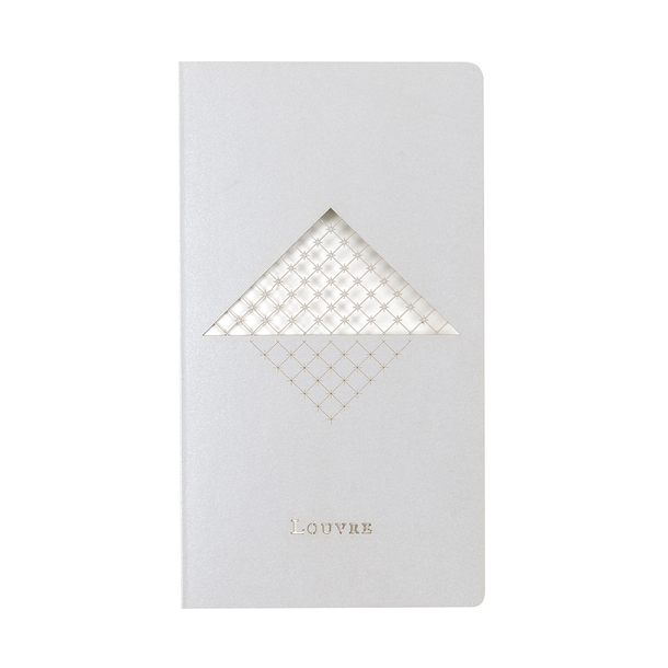Small Notebook 8.5 x 15.7 cm "Louvre Pyramide - Silver"