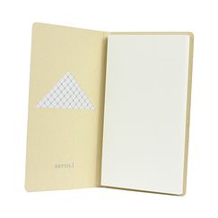 Small Notebook 8.5 x 15.7 cm "Louvre Pyramide - Champagne"