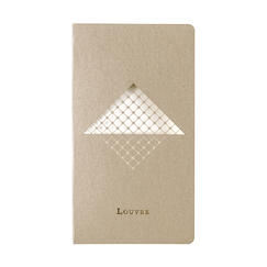 Small Notebook 8.5 x 15.7 cm "Louvre Pyramide - Champagne"