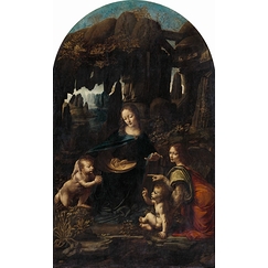 Vierge à l'Enfant avec saint Jean Baptiste et un ange, dite La Vierge aux rochers
