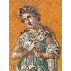 Fresque représentant Calliope, muse de la poésie épique (détail), 62-79 après J.-C.