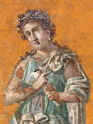 Fresque représentant Calliope, muse de la poésie épique (détail), 62-79 après J.-C.