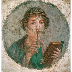Portrait de jeune femme, dite Sappho, 55-79 après J.-C.