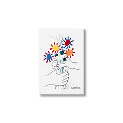 Magnet Pablo Picasso - La Paix (mains et bouquet de fleurs)