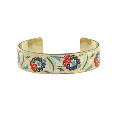 Bangle bracelet Cini Flowers White