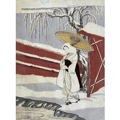 Jeune femme dans la neige, 1725-1770