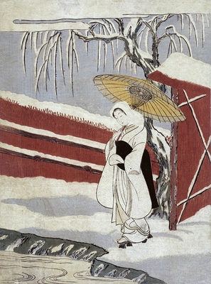 Jeune femme dans la neige, 1725-1770