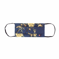 Masque réutilisable en tissu Hokusai - Bouvreuil et cerisier