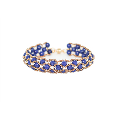 Blue & Golden Renaissance Bracelet - Florence Buhler