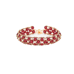 Bracelet Renaissance Rouge & Doré - Florence Buhler