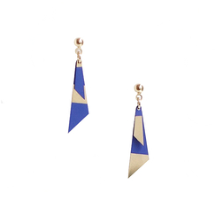 Boucles d'oreilles Pépites - Bleu