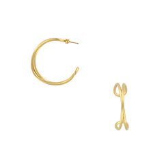 Half hoops earrings Odalisque Criss-cross