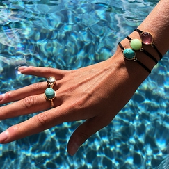 Bracelet du Scribe au scarabée - Bleu Nuit