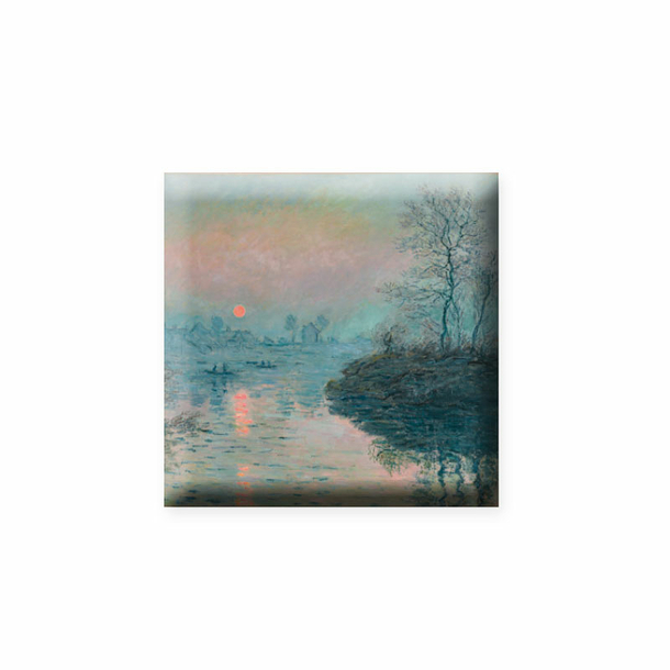 Magnet Claude Monet - Soleil couchant sur la Seine à Lavacourt, effet d'hiver, 1880