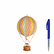 Ballon décoratif à rayures - Arc-en-ciel Pastel - Petit modèle - Authentic Models