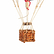 Ballon décoratif à rayures - Menthe - Petit modèle - Authentic Models