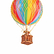 Ballon décoratif à rayures - Arc-en-ciel - Petit modèle - Authentic Models