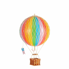 Decorative balloon with stripes - Rainbow - Medium - Authentic Models