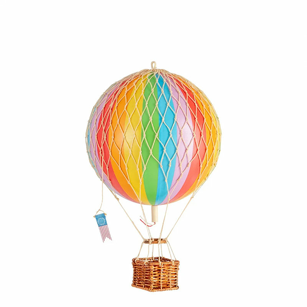 Decorative balloon with stripes - Rainbow - Medium - Authentic Models
