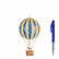Ballon décoratif à rayures - Bleu - Petit modèle - Authentic Models