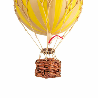 Decorative balloon with stripes - Yellow - Small - Authentic Models