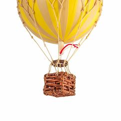 Decorative balloon with stripes - Yellow - Small - Authentic Models