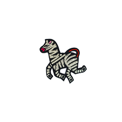 Zebra brooch - Macon & Lesquoy