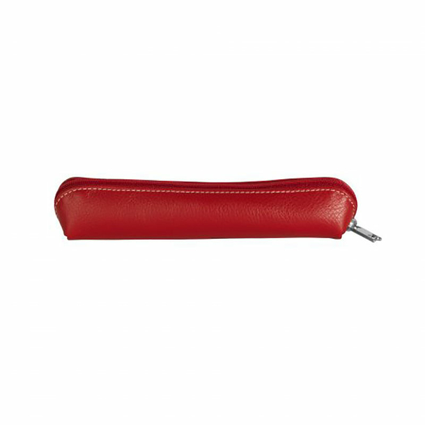 Leather Pen / Make-up Case Riviera - Red