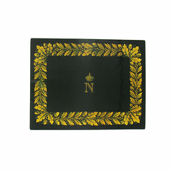 Green lacquered wooden box - Napoleon Emblems