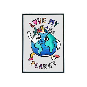Poster géant à colorier - Love my Planet